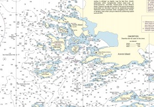 Detail of NGA chart 29123, showing the orientation of Arthur Harbor, which surrounds Palmer Station. A full PDF version of the chart, which covers Anvers Island and part of the Bismarck Strait, is available for download here.