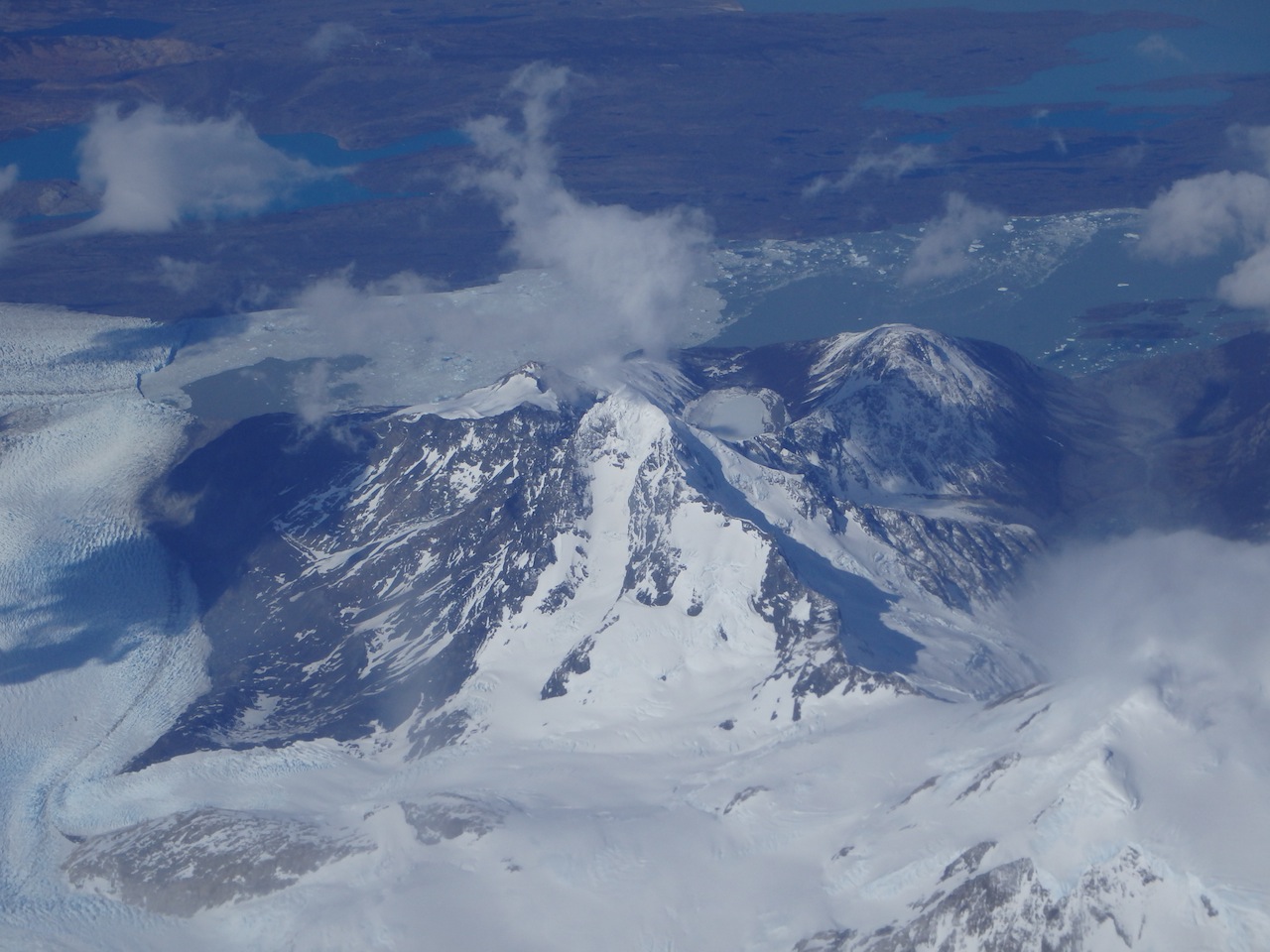 The view from the plane to Punta Arenas. Courtesy Austin Melillo.