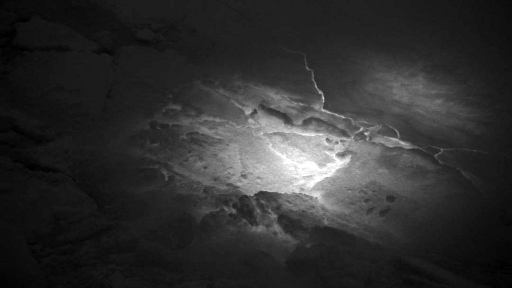The moment we realized all was not well. NUI lit up the ice under the bow of the ship as it slid silently by and headed off to port, away from where it was supposed to be. It never even acknowledged we were there. Is it just being a moody teenager?
