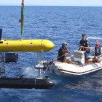 The SeaBED AUV returns from an archaeological dive in the Aegean Sea (Matt Grund)