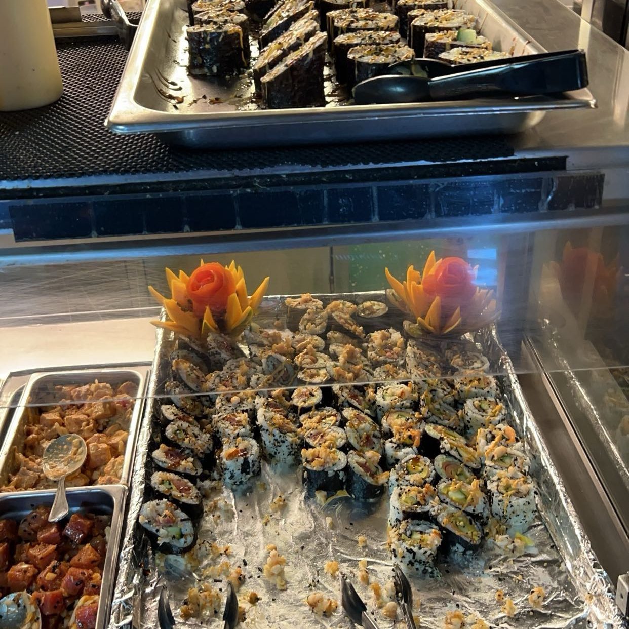 Sushi spread during week 2 of the 30 day cruise. Photo credit Chloe Dean.