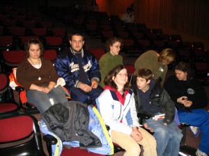 Students enjoying Amy Bower's lecture at the Boston Museum of Science.