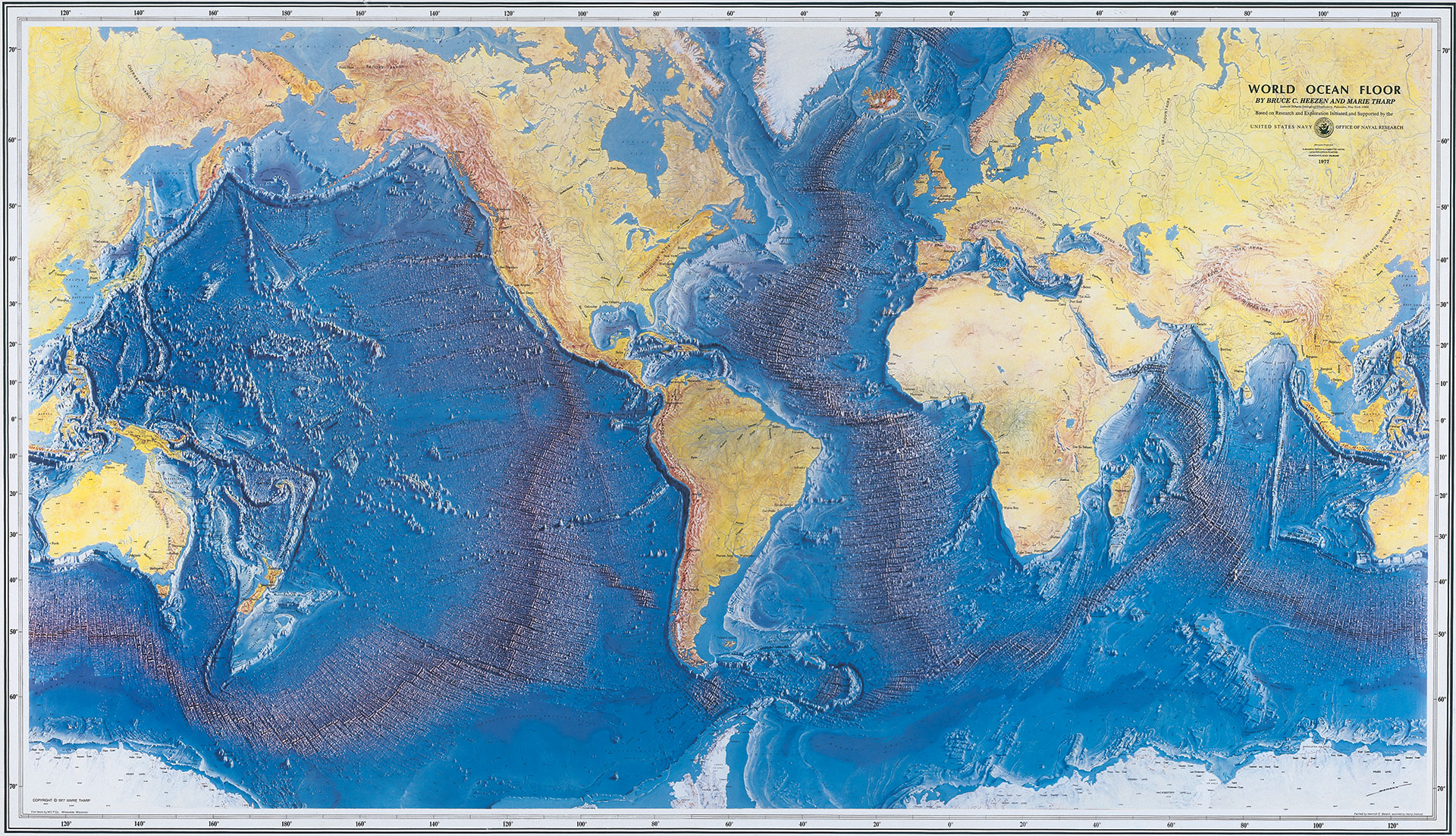 World Ocean Floor map